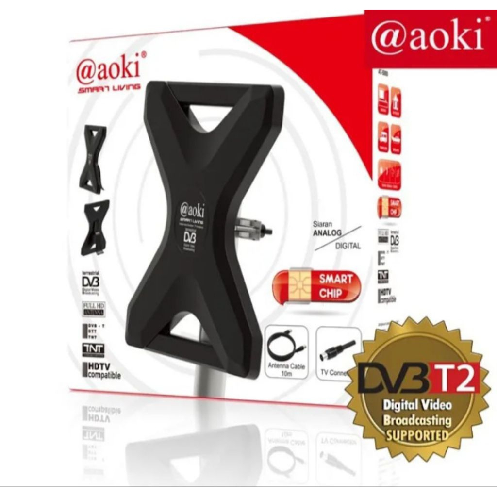 AOKI AT-5000 Antena Tv Indoor & Outdoor ( Antena Luar & Dalam)