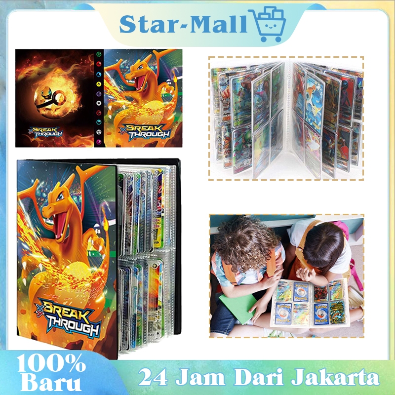 Isi 240 Kartu PokéMon Album Kartu Pokemon Kecil Pikachu Kartu