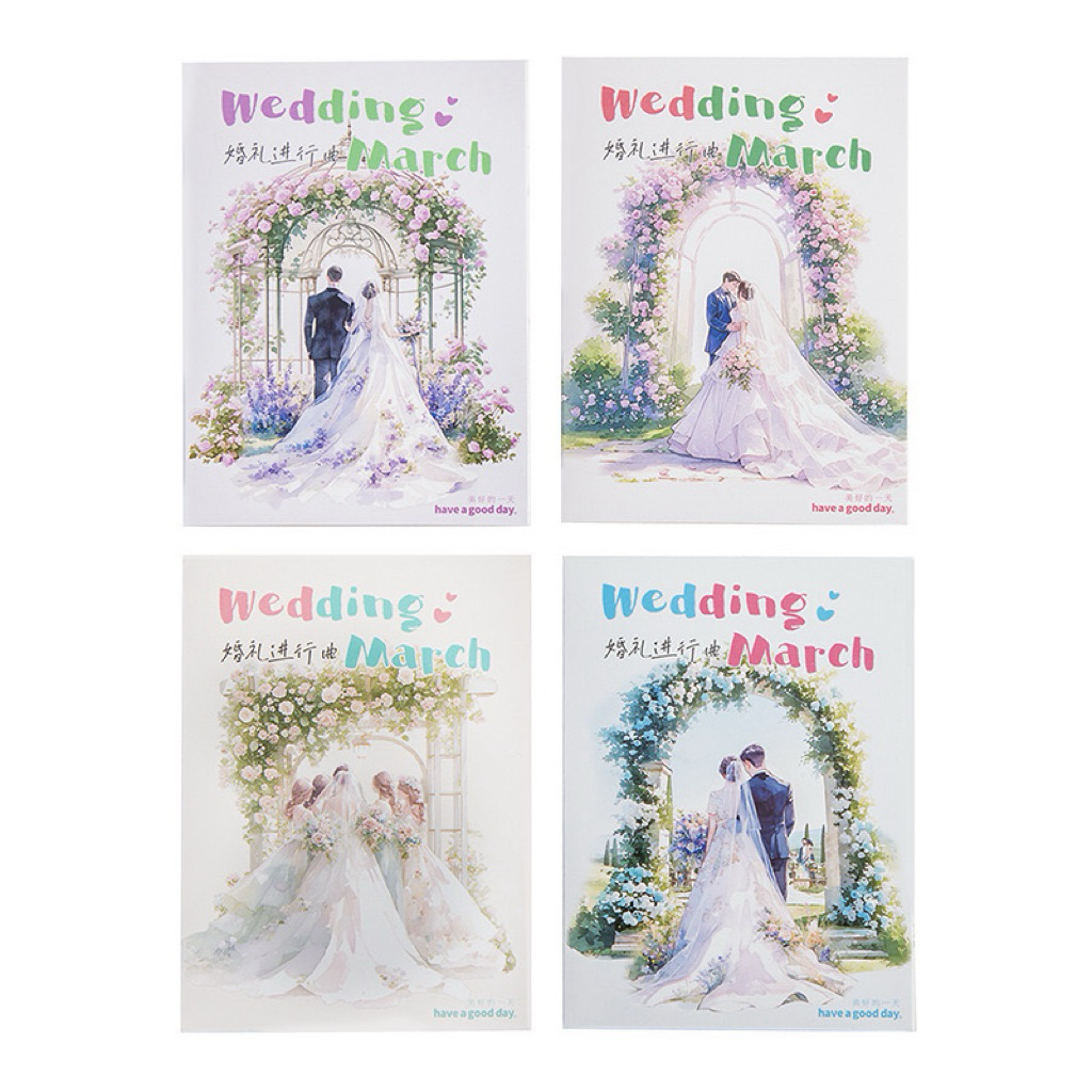 

(3DB) sticker transparan pengantin buket bunga flower bouquet bride groom wedding march