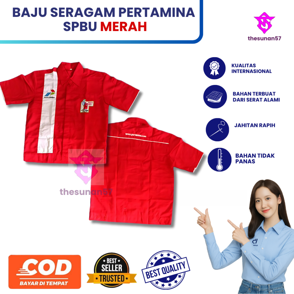 Baju Spbu Operator | Baju Spbu | Seragam Spbu Merah | Seragam Pertamina