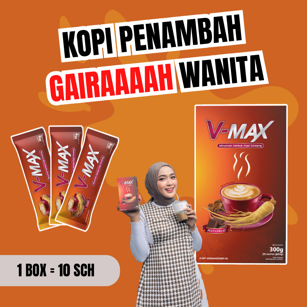 

Vmax Minuman Instan Rasa Cokelat Khusus Wanita 3 Sachet Penambah Gairah Wanita