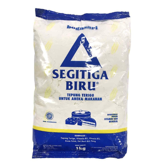 

TEPUNG TERIGU Segitiga Biru ECOPACK 1KG (TEPUNG TERIGU Protein Sedang)