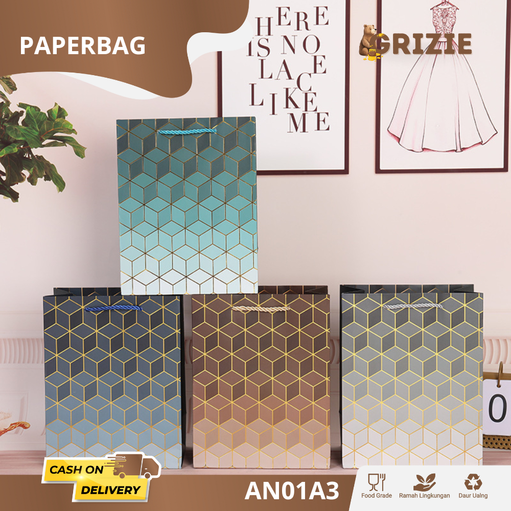 

Paperbag / Paper Bag Tebal / Tas Kado / Tas Souvenir / Paperbag Hadiah Ultah / Paperbag Besar / Tas Hampers / Paperbag Hotprint Emboss AN01A3-AN03A3