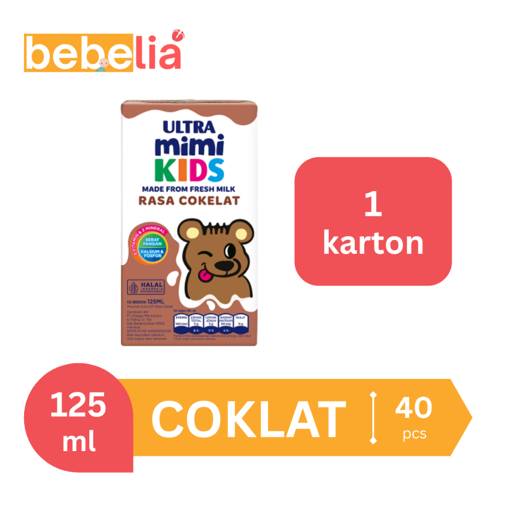 

Ultra Mimi Susu UHT Coklat 125 ml 1 karton isi 40 pcs