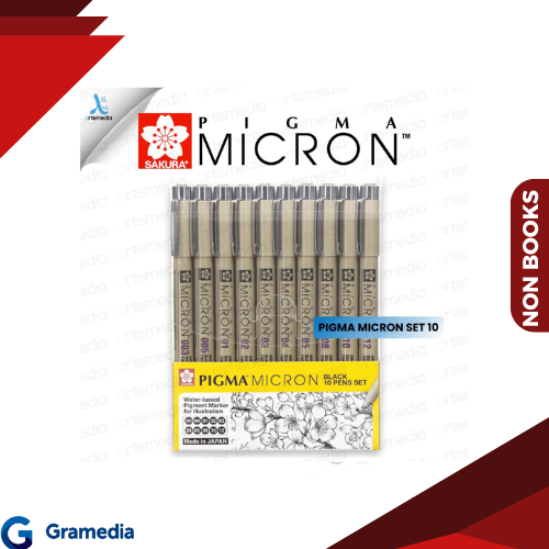 

Gramedia Medan - Artemedia Sakura Pigma Micron Drawing Pen set 10 Fine Liner