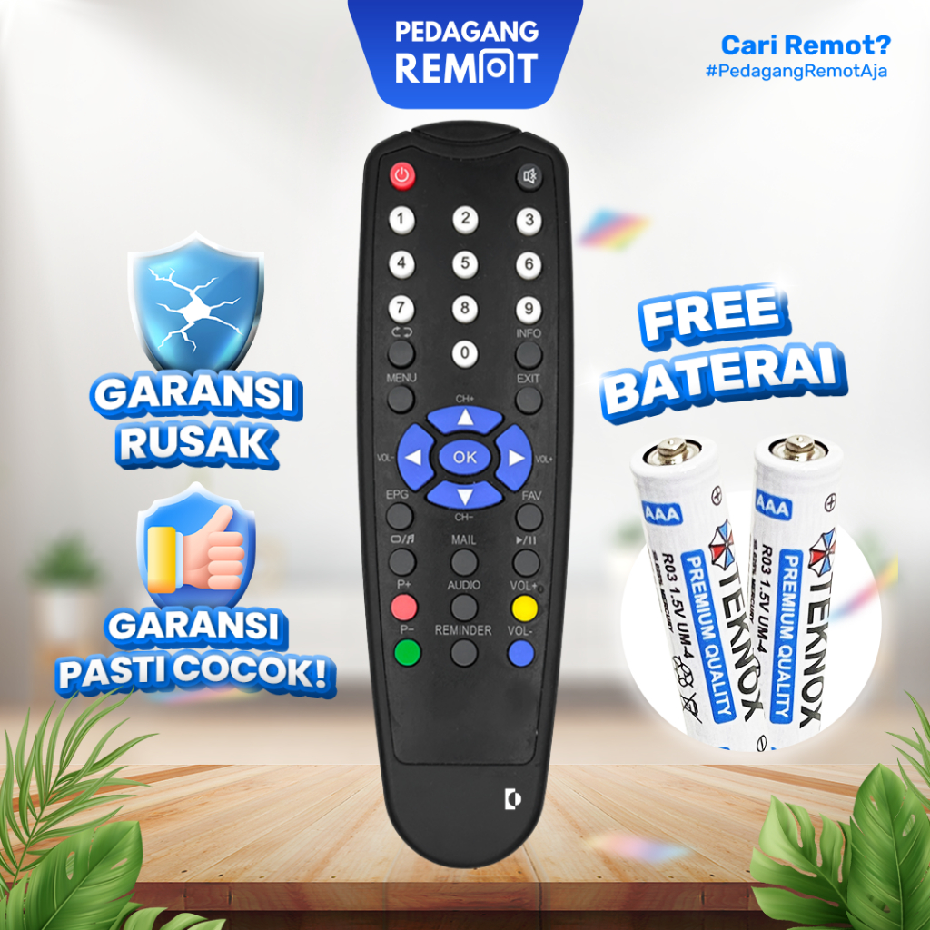 Remot Remote Receiver Parabola Topas Tv / K-Vision C1000