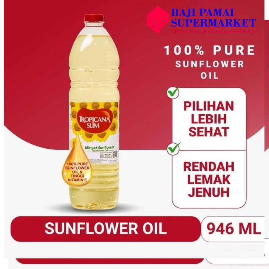 

Tropicana Slim Sunflower Oil 946 ml