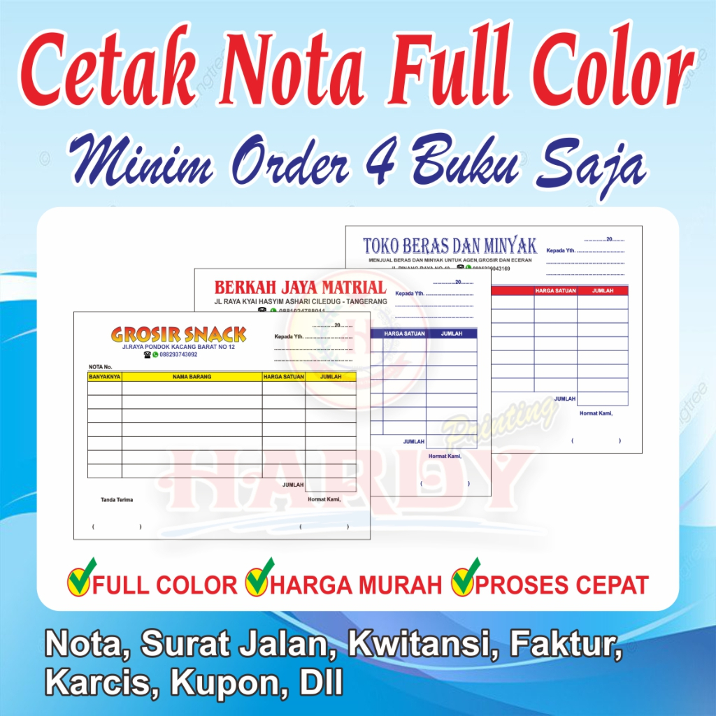 

Cetak Nota Custom 2 ply custom