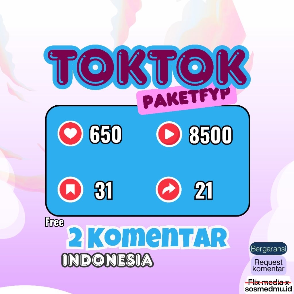 paket lengkap fyp tiktok Bergaransi Like tt Murah