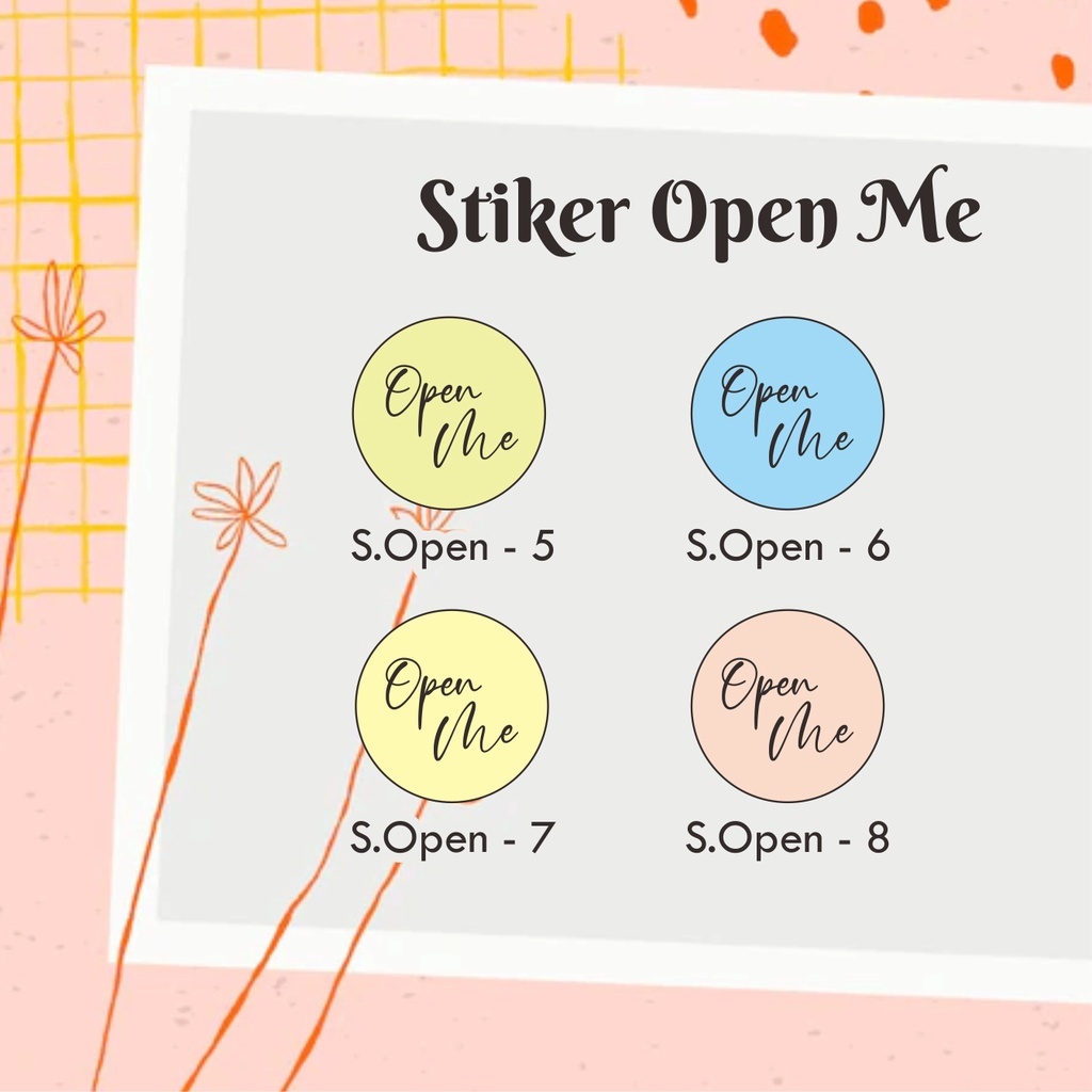 

[120 pcs] Stiker Open Me Cromo / Stiker makanan / Stiker olshop