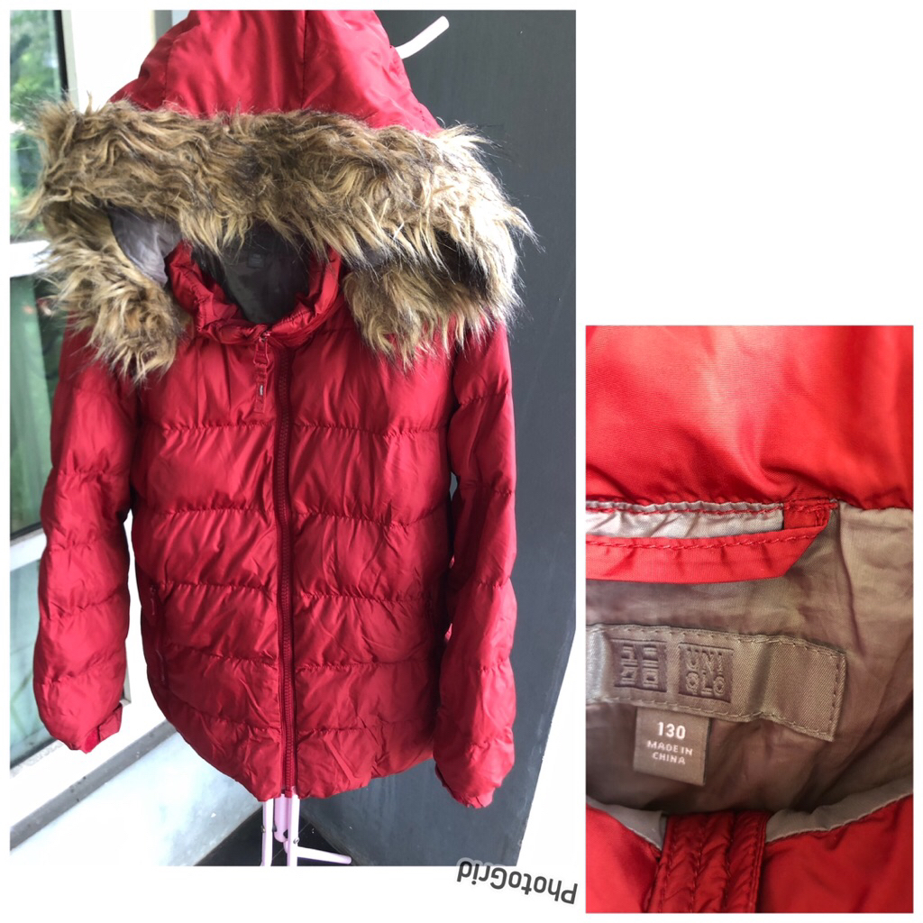 Uniqlo kids jaket hoodie sz 130 big cut