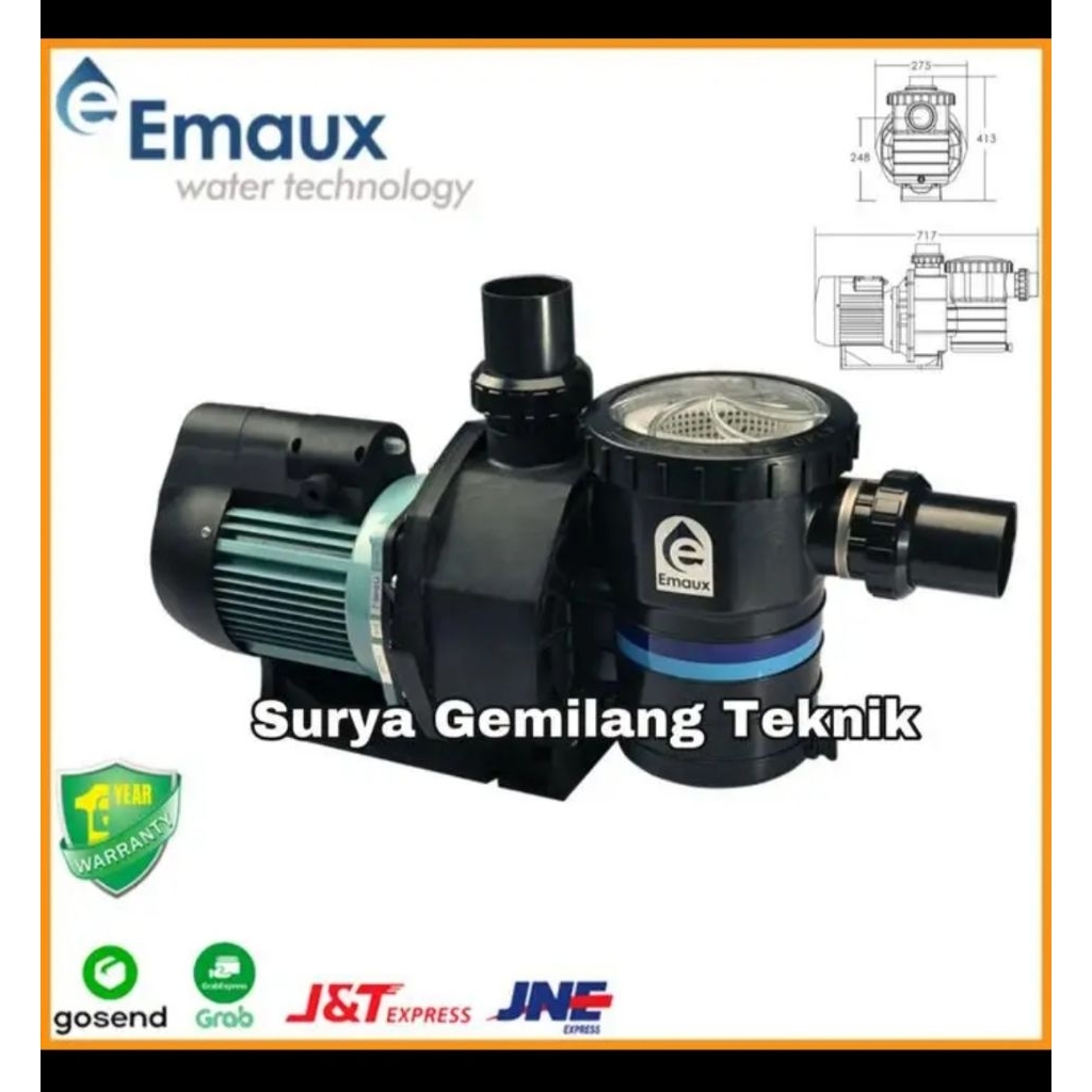Pompa Kolam Renang 2HP Emaux SB20 Mesin Pompa Air Kolam Renang SB 20