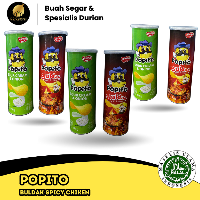 

NARAYA | CHIPS | POPITO | SOUR CREAM & ONION | BULDAK SPICY CHIKEN | 110g