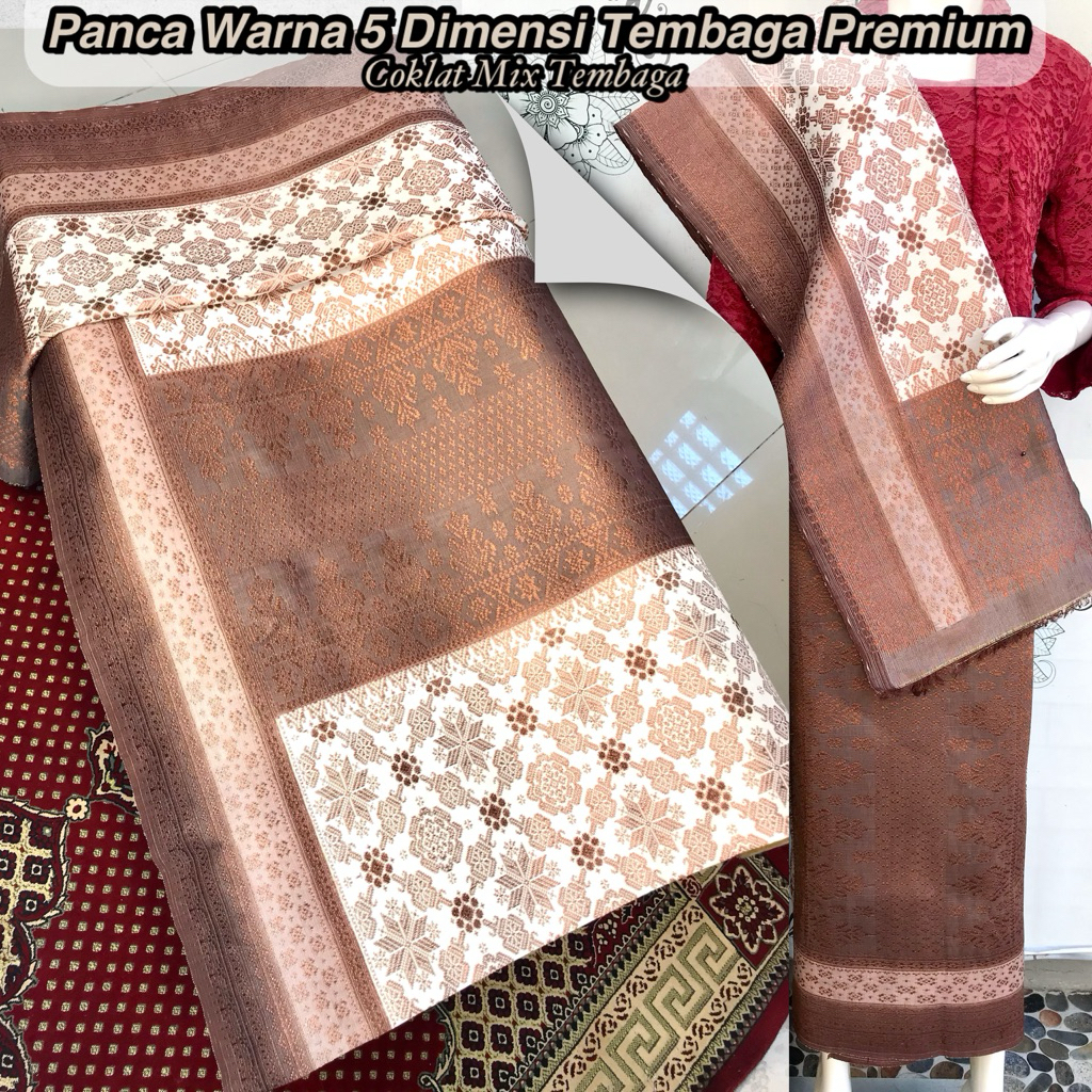 SONGKET LEPUS PANCAWARNA TEMBAGA PREMIUM