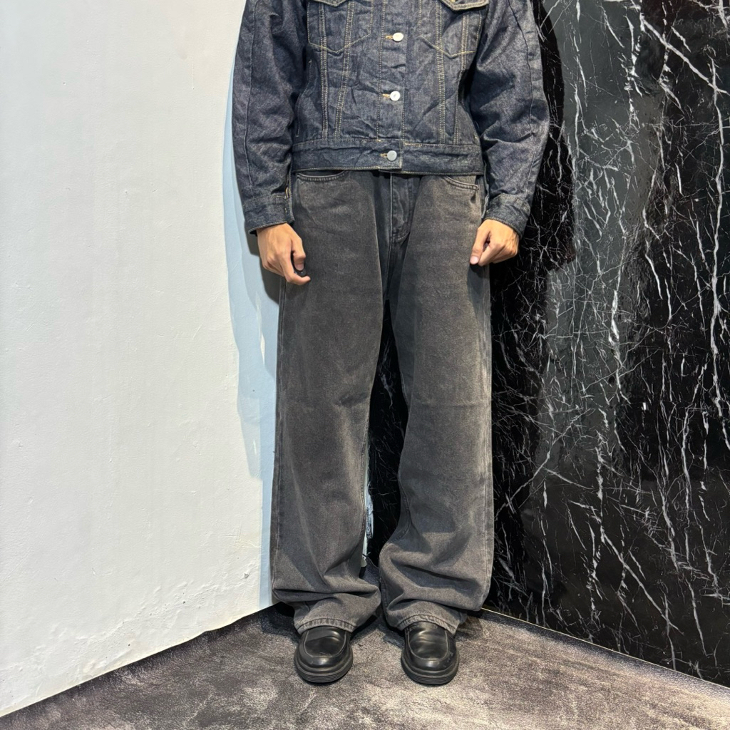 Baggy Jeans Grey Wash by TRILLION