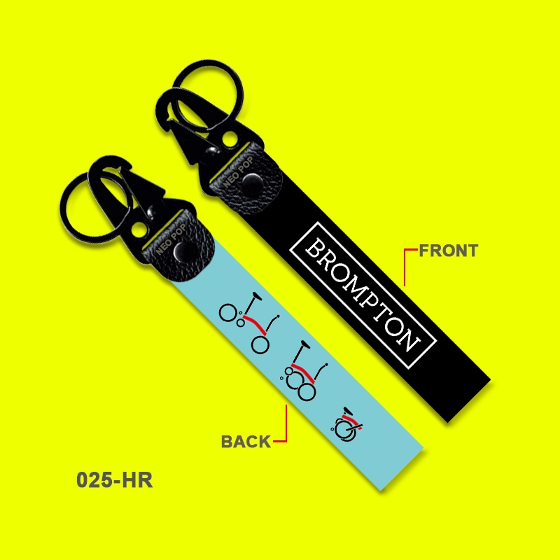 GANTUNGAN KUNCI PREMIUM STRAP LOGO BROMPTON KEYCHAIN SEPEDA LIPAT FOLDING BIKE C P LINE NYC CHPT3  S