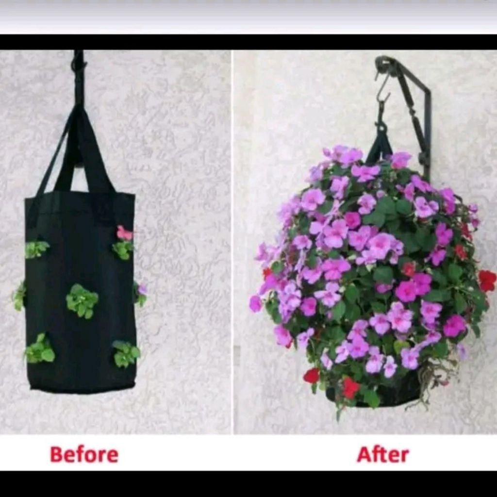 PLANTER BAG GANTUNG 360 DERAJAT / EASY GROW / 12 LUBANG TANAM