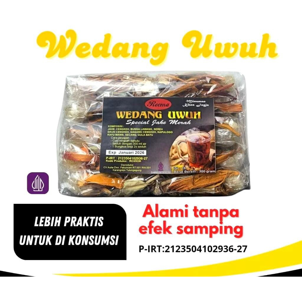 

WEDANG UWUH REMPAH KOMPLIT + Gula Batu 1 Box isi 10 pcs
