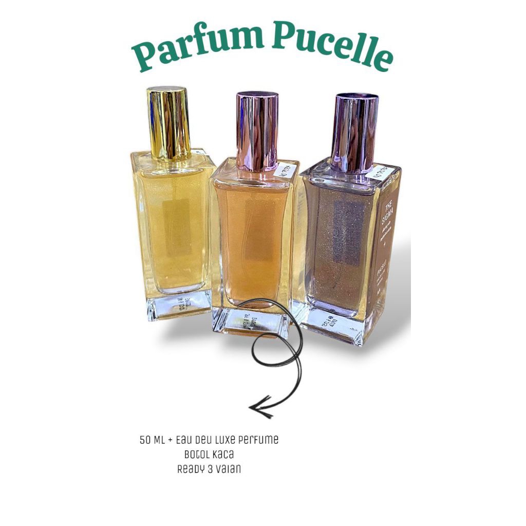 (GITA BRANDED) PARFUM PUCELLE BOTOL KACA MEWAH