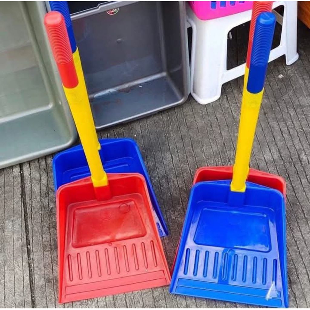 Serok sampah Tebal /Cikrak sampah gagang plastik/ Pengki Apollo 2 pcs Promo hemat
