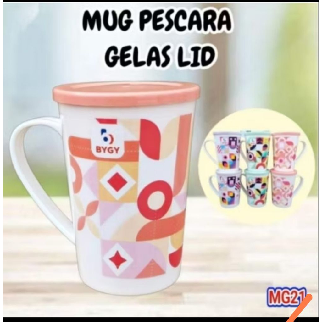 Gelas mug plastik tutup buggy // gelas cangkir plastik kecil besar pescara