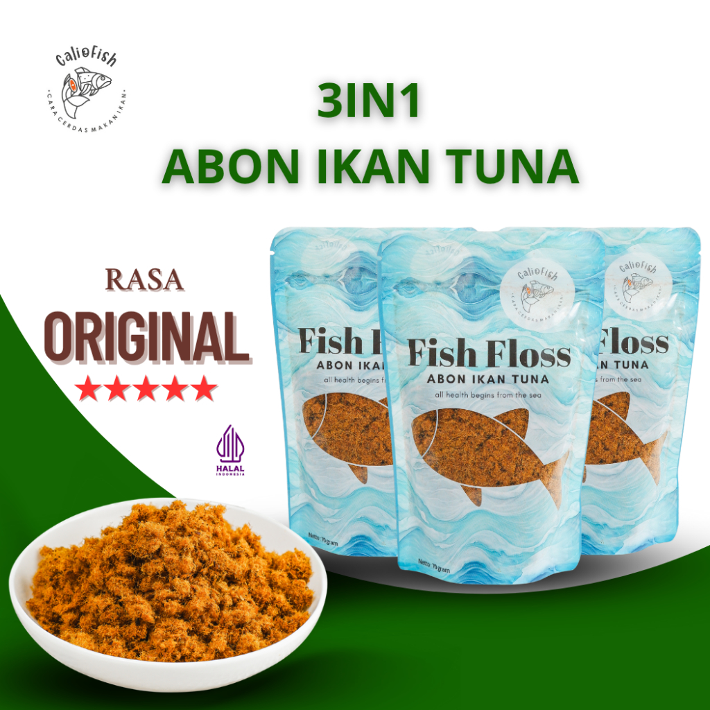 

Caliofish Paket 3in1 Abon Ikan Tuna Original Abon Anak MPASI Non MSG