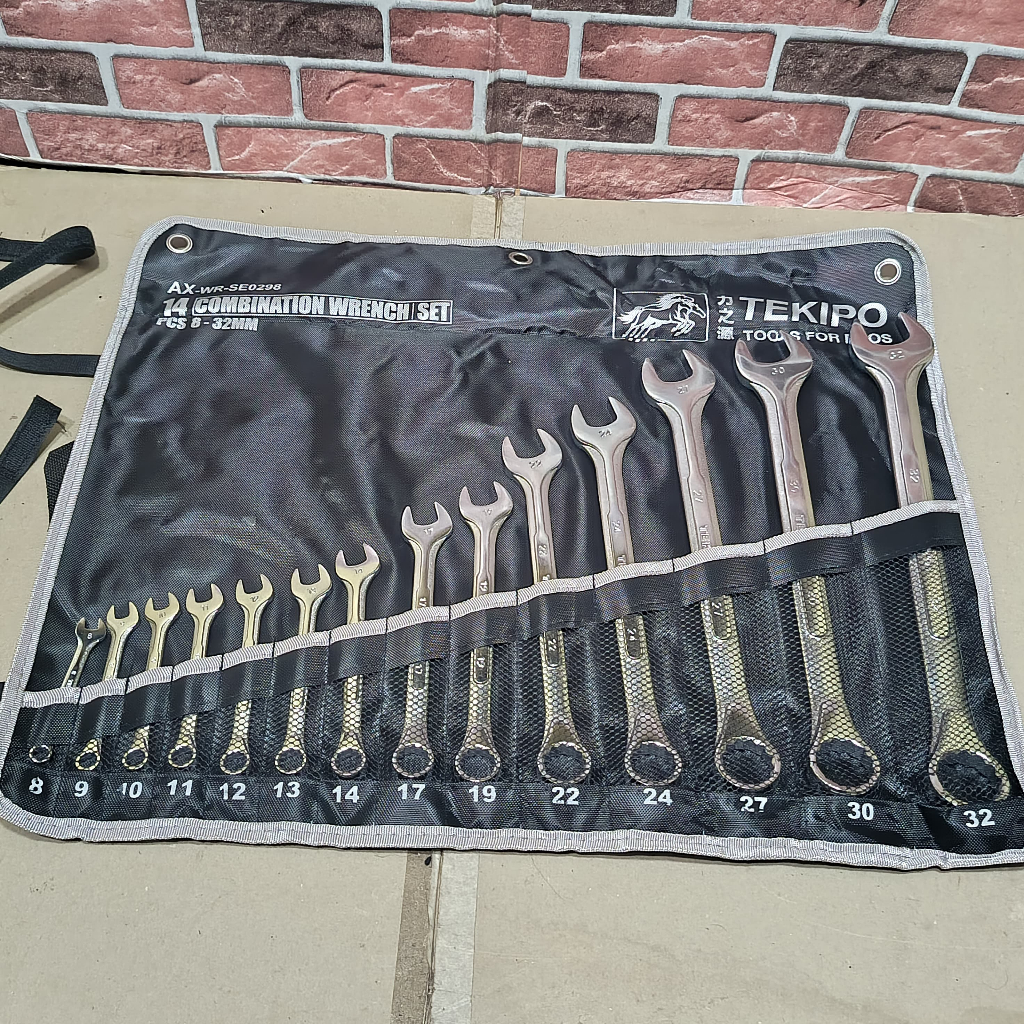 Tekiro Kunci ring pas set 8-32mm / ringpas 14pc / Kunci pas ring 8-32 TEKIRO