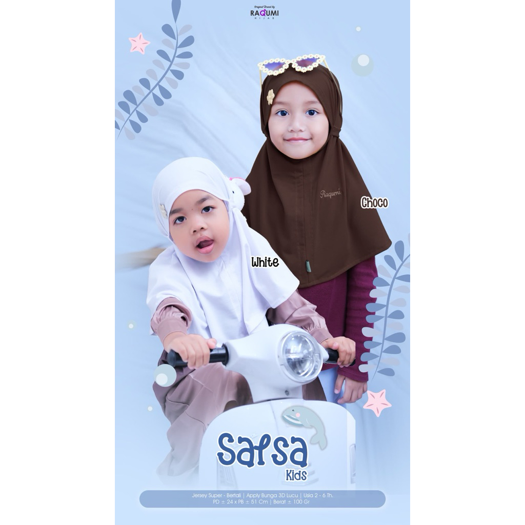 SALSA KIDS BRAND ORI BY RAQUMI // HIJAB KIDS // HIJAB ANAK // HIJAB POLOS // HIJAB JERSEY // HIJAB N