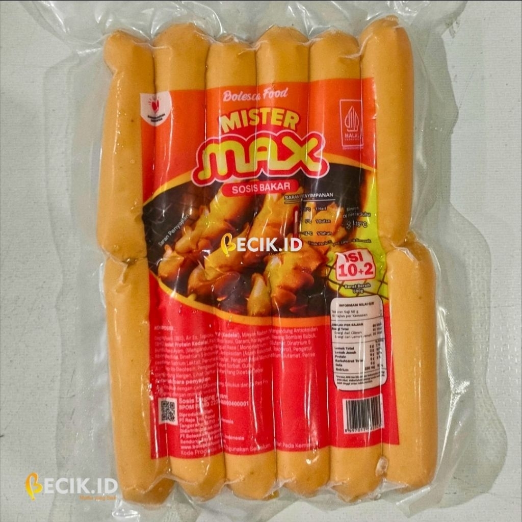 

MISTER MAX Sosis Bakar 500 gram Isi 12 | Exp 19 April 2026