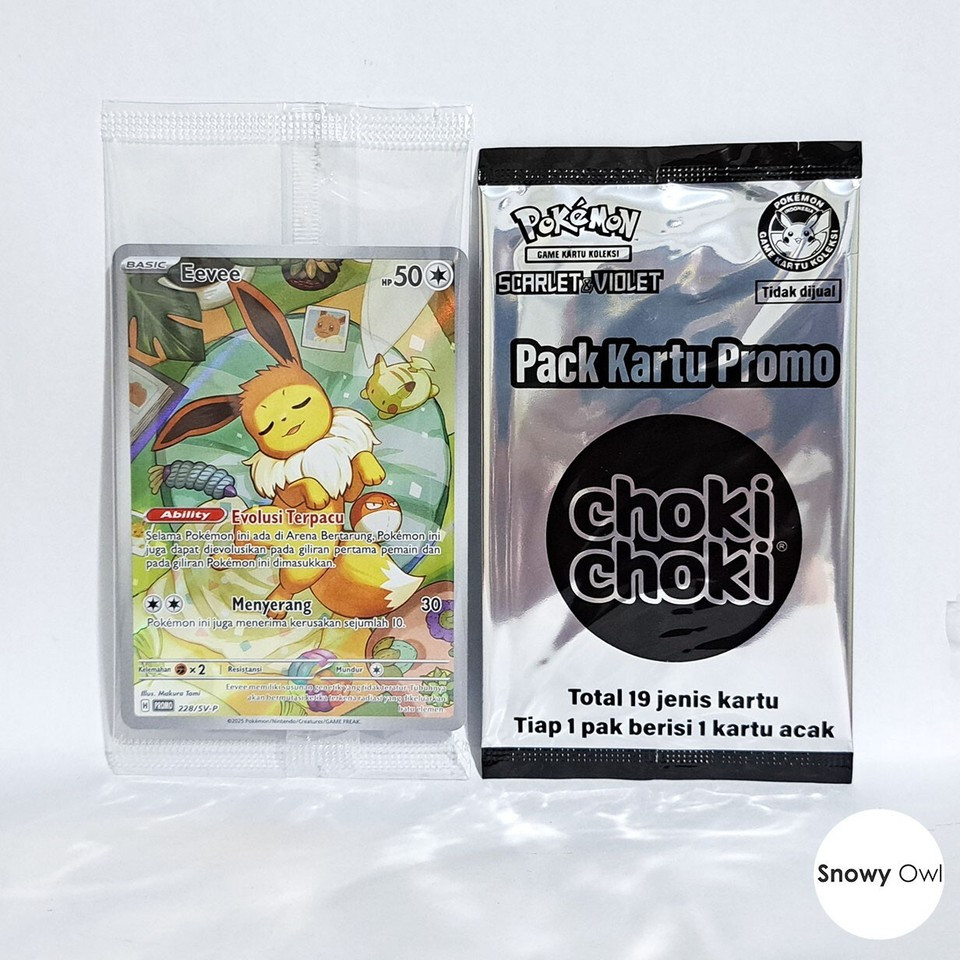 Eevee 228/SV-P AR & Choki Choki Booster Pack Promo Pokemon TCG Card Indonesia Original
