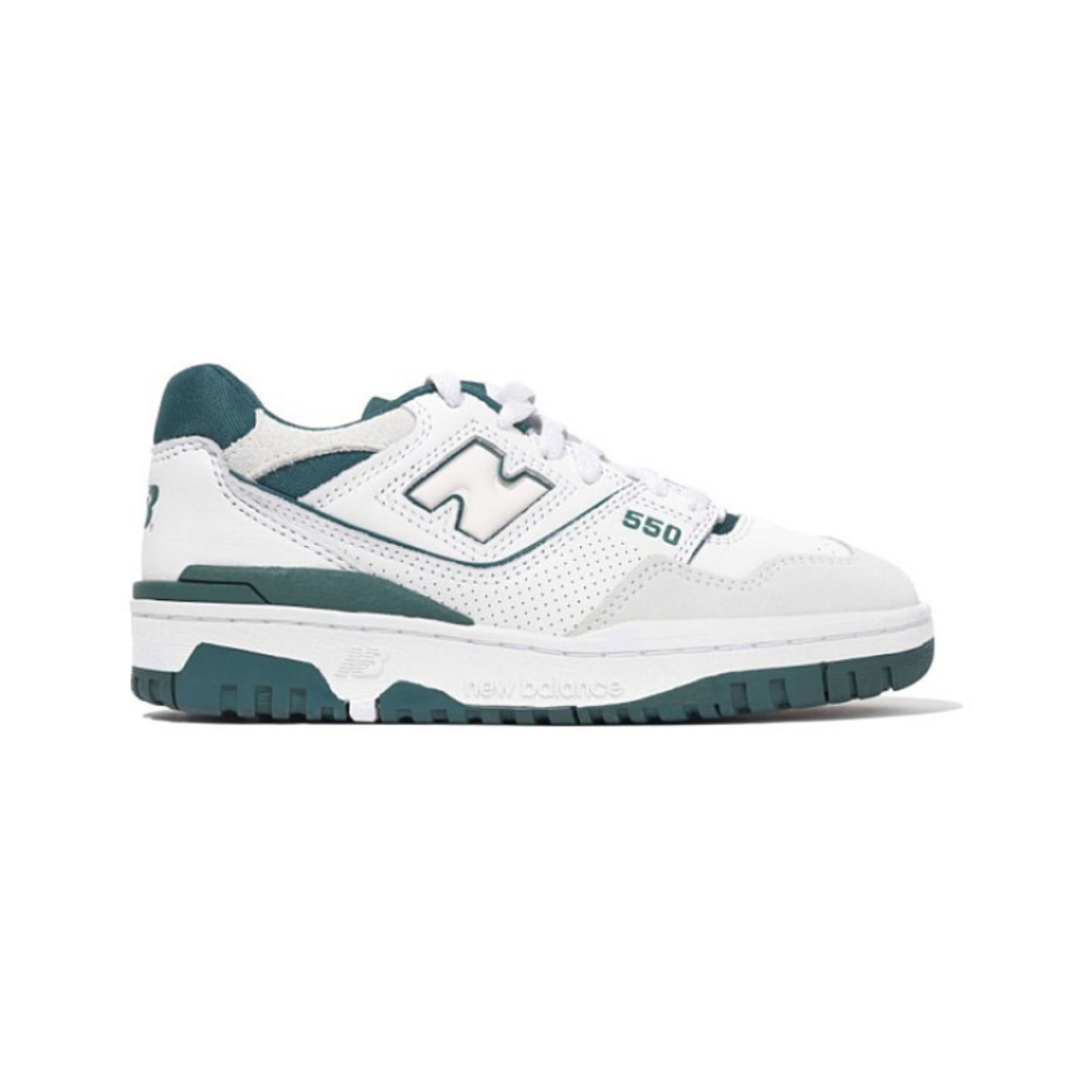 New Balance 550 White Vintage Teal Green