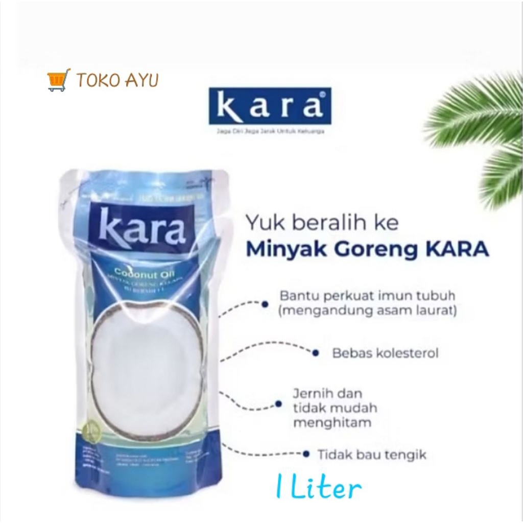 

Kara coconut oil Minyak goreng kelapa kemasan 1 Liter