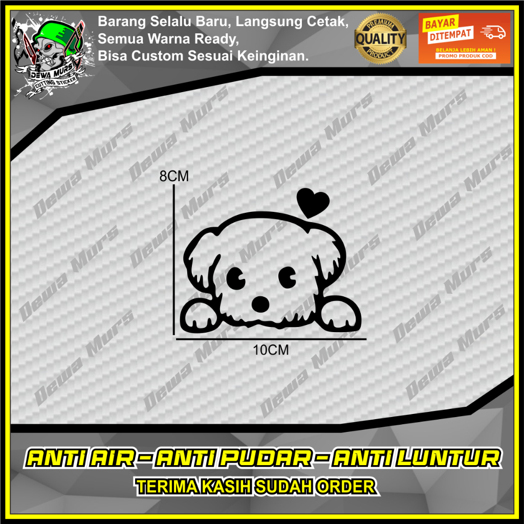 Cutting Sticker ANAK ANJING NGINTIP Sticker Cocok Buat Motor Dan Mobil