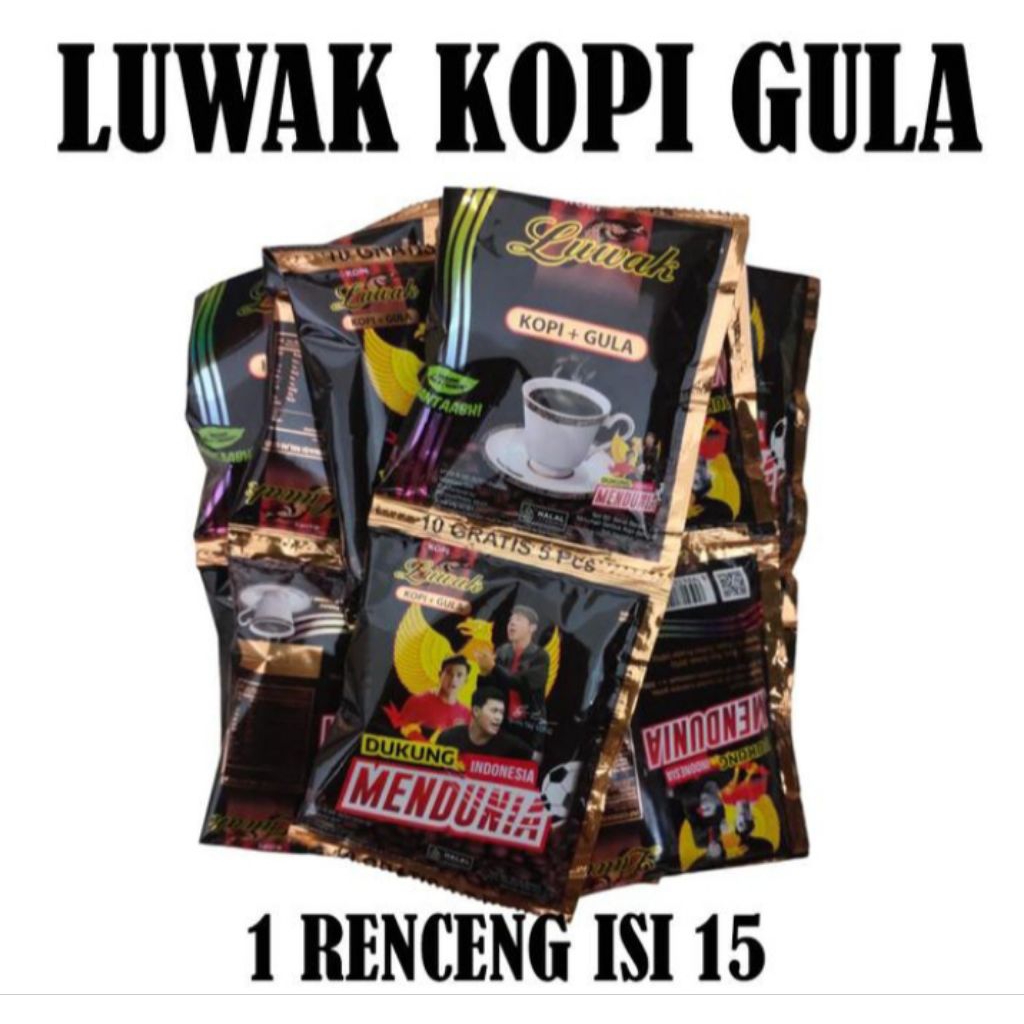 

KOPI LUWAK HITAM + GULA 23 g RENCENG (15PCS)