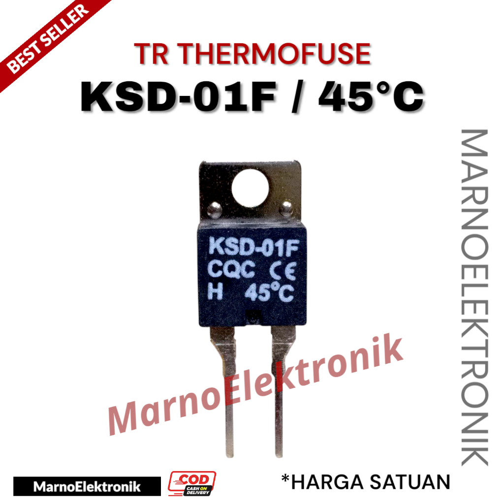 TRANSISTOR TR THERMOFUSE UNTUK POWER KSD-01F SERI H 45°C 50°C 55°C 60°C 70°C 75°C 90°C 95°C 100°C AS