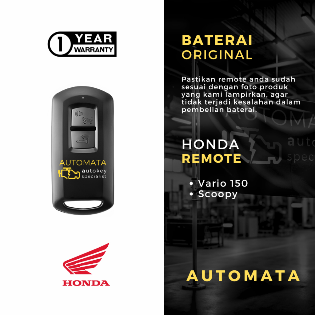 Baterai Remote Honda Scoopy Prestige 2022 Original Panasonic