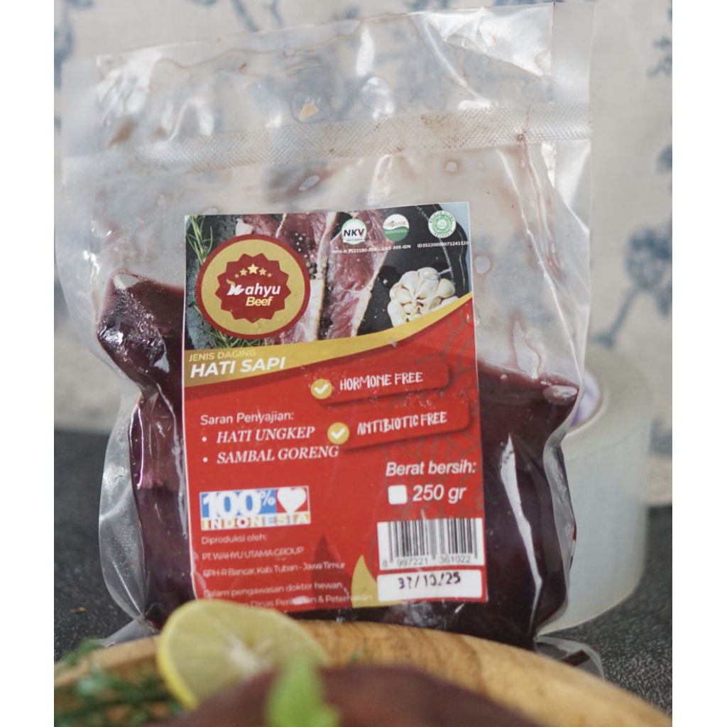 

Hati Sapi Organic Grassfed Beef Wahyu Beef | Daging Sapi Lokal | Lokal Lebih Baik | Certified Organic | Grassfed Local Beef | It's Superfood | Superfood Store