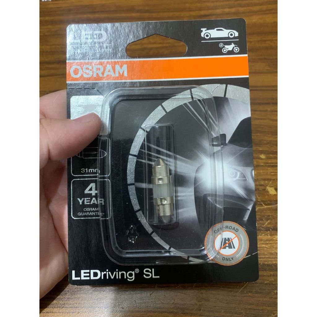 Bohlam lampu kabin platfon LED C5W 31mm SV8.5-8 OSRAM 100% ORIGINAL