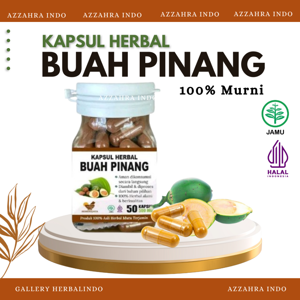 

Kapsul Pinang Herbal Terbaik Murni 100% Tanpa campuran isi 50 btr