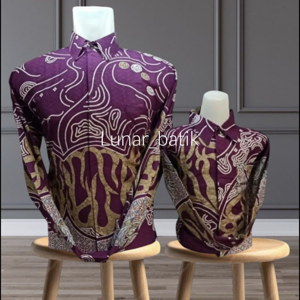 COUPLE BATIK AYAH DAN ANAK KATUN SOLO PREMIUM BATIK COUPLE