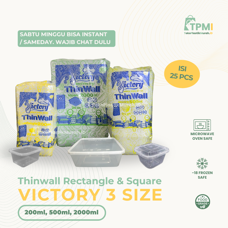 [BISA INSTANT] THINWALL VICTORY 200ml | THINWALL VICTORY 500ml | THINWALL VICTORY 2000ml | THINWALL