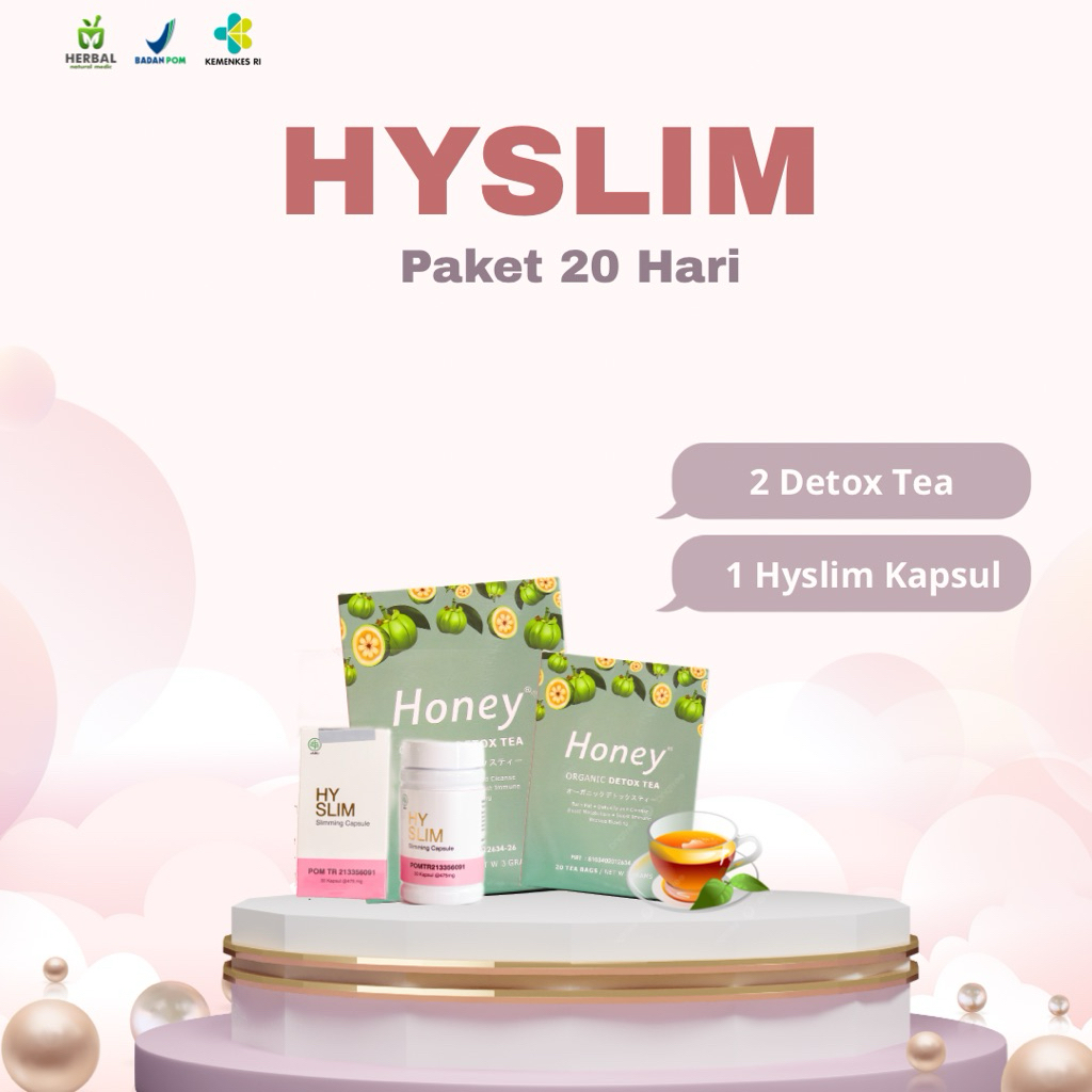 

PAKET HEMAT 20 HARI | HYSLIM ISI 3 PRODUK ( 2 TEH + 1 HYSLIM ) | Bahan Herbal Alami