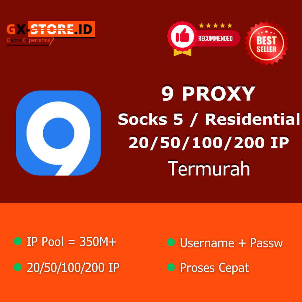 9 Proxy Socks5 / Residential ( Termurah )