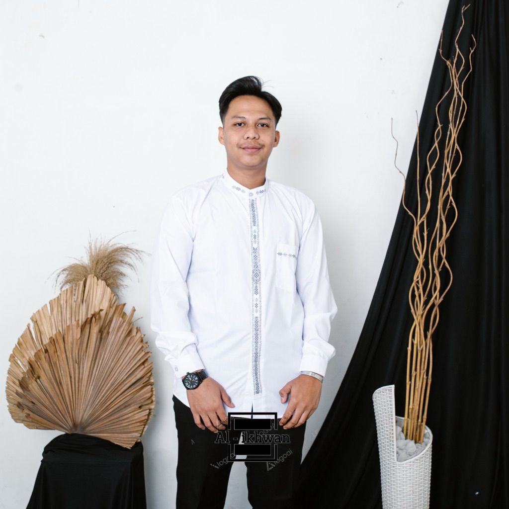 Koko Dewasa Lengan Panjang Manset / Koko Atasan Pria Dewasa / Atasan Lengan Panjang Manset