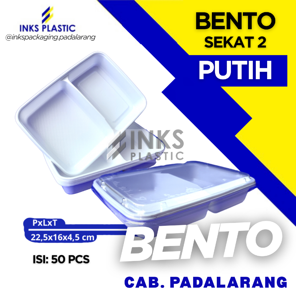 MIKA TRAY BENTO SEKAT 2 PUTIH