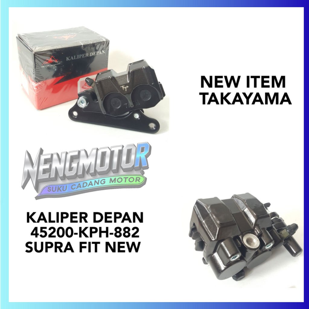 KALIPER DEPAN ONLY KALIPER CAKRAM DEPAN KEPALA BABI MOTOR SUPRA FIT NEW KARISMA 45200-KPH- TAKAYAMA 