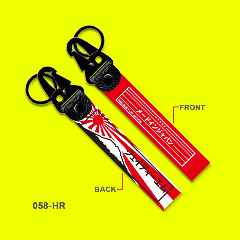 GANTUNGAN KUNCI PREMIUM LOGO JDM RISING SUN KEYCHAIN KYOKUJITSU KI MADE IN JAPAN SLAP STIKER EMBLEM 