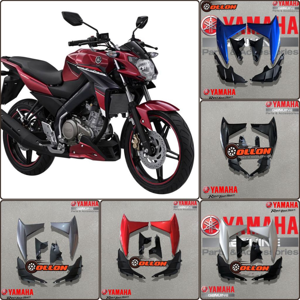 Paket GUIDE AIR, Cover Sayap Tanki Set VIXION NEW NVA ADVANCE 2015 2016 Asli Original Yamaha Genuine