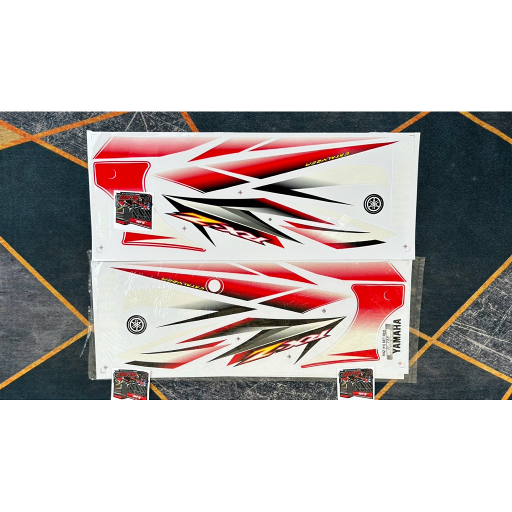 STIKER STRIPING BODY YAMAHA RX-Z NEW RXZ CATALYZER WARNA MERAH MALAYSIA ( RXZ 11 SET RED)