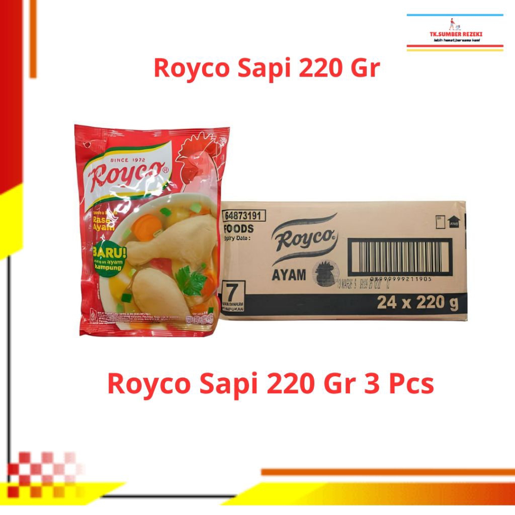 

[PAKET HEMAT ISI 3] Royco Bumbu Kaldu Penyedap rasa Ayam 220 Gr PROMO MURAH
